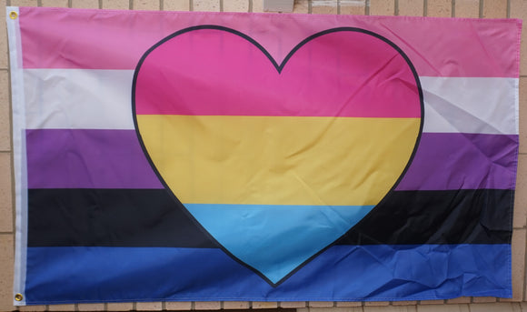 Genderfluid Pansexual pride flag 3' X 5'