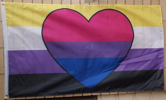 Nonbinary Bisexual pride flag 3' X 5'