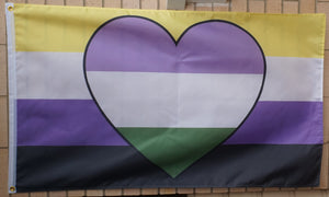 Backorder: Nonbinary Genderqueer pride flag 3' X 5'