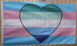 Gay trans man Vincian Transgender pride flag 3' X 5'