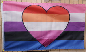 Genderfluid Lesbian pride flag 3' X 5'