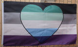 Vincian asexual gay man pride flag 3' X 5'