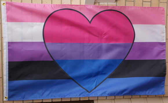 Genderfluid Bisexual pride flag 3' X 5'