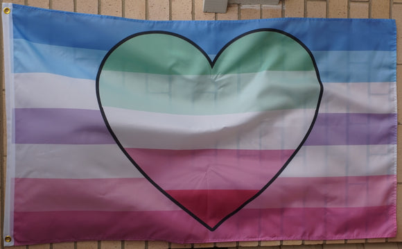 Bigender Abrosexual pride flag 3' X 5'