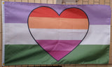 Genderqueer Lesbian pride flag 3' X 5'