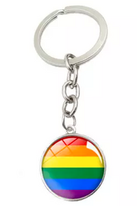 Rainbow pride keychain
