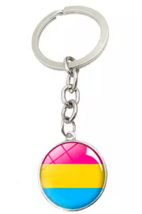 Pansexual pride keychain