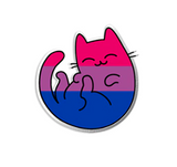 Bisexual pride cat pin V1