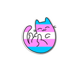 Trans pride cat pin V1