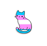 Trans pride cat pin V2