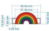 Rainbow pride shoe charms