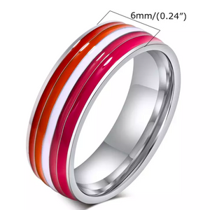 Lesbian pride ring