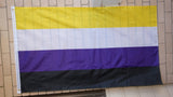 Nonbinary pride flag 3' X 5'