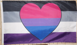 Bi Ace Biromantic Asexual pride flag 3' X 5'