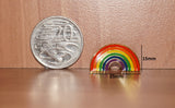 Rainbow pride rainbow small enamel pin