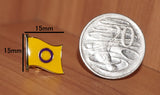 Intersex pride small enamel flag pin