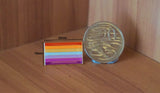 Lesbian pride small enamel pin 7-stripe