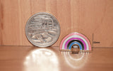 Genderfluid pride rainbow-shaped small enamel pin