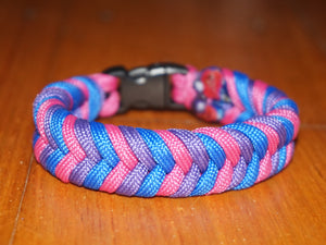 Bi pride bracelet - multistrand fishtail design